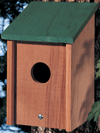 GREEN ROOF CEDAR  POST BIRDHOUSE