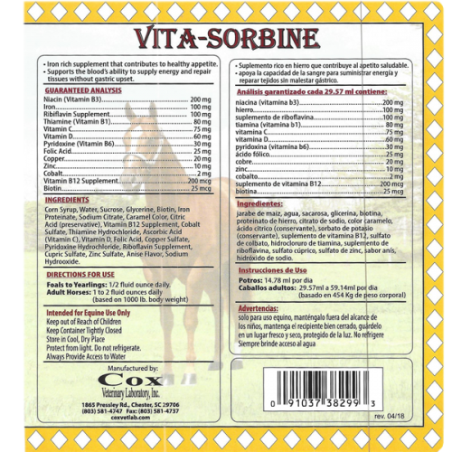 Cox Veterinary Laboratory Vita-Sorbine
