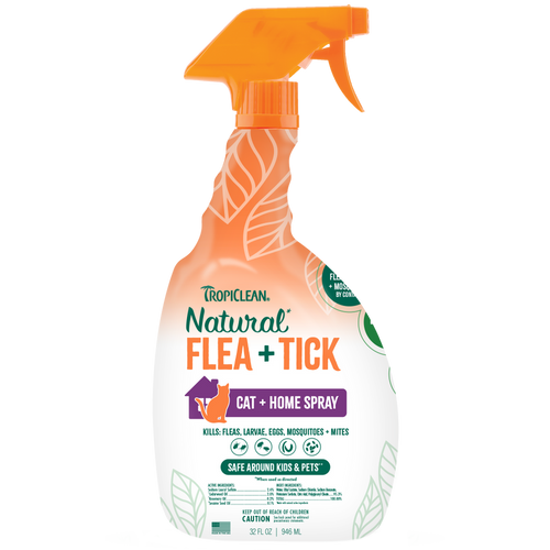 TropiClean Natural Flea + Tick Home + Cat Spray