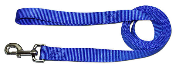 Leather Brothers One Ply Nylon Lead 3/8in x 4ft Blue