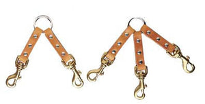 Leather Brothers Omnipet 3 X 3" Dog Bully Leather Lead Coupler, Small 145-BT