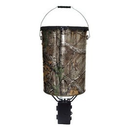 Pail Feeder, Real Tree Camo Steel, 50-Lbs.