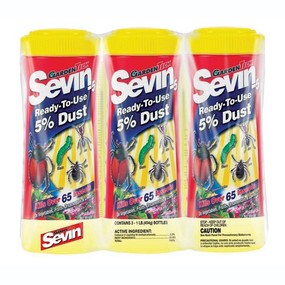 GARDENTECH SEVIN-5 READY TO USE 5% DUST 3 PACK