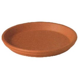 Natural Terra Cotta Clay Saucer, 10-In.