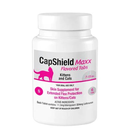 CapShield Maxx Flavored Tabs Flea Supplement For Cats and Kittens 7-15lb (6 Count)