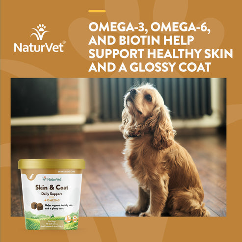 NaturVet Skin & Coat Plus Breath Aid Dog Soft Chews (70 Soft Chews)