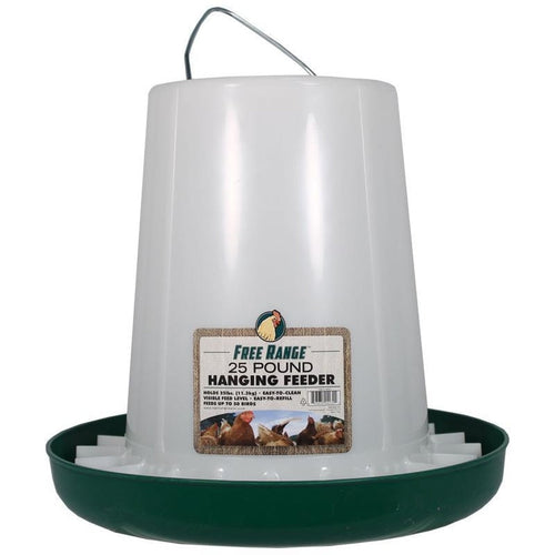 FREE RANGE PLASTIC HANGING POULTRY FEEDER